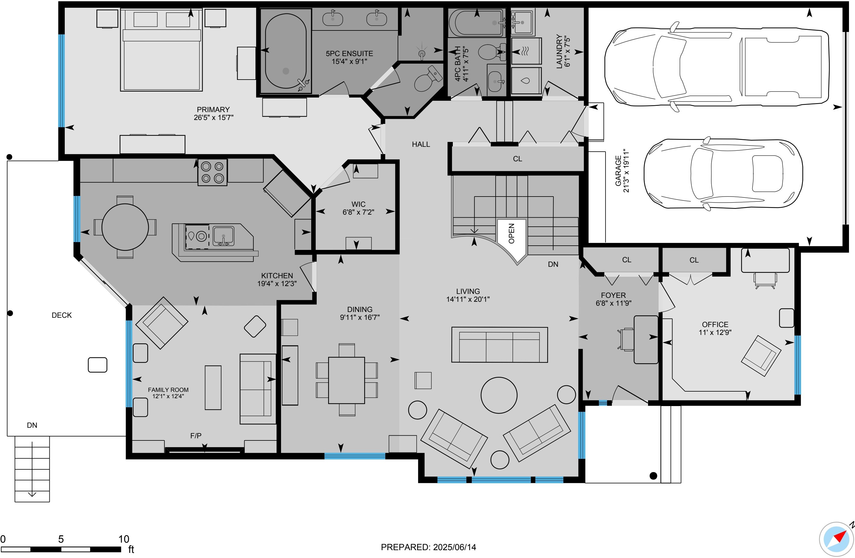 Main Floor floor plan for 2025 Palermo Way SW